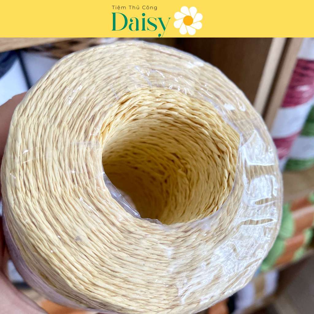 Sợi cọ raffia - sợi cói giấy móc túi mũ