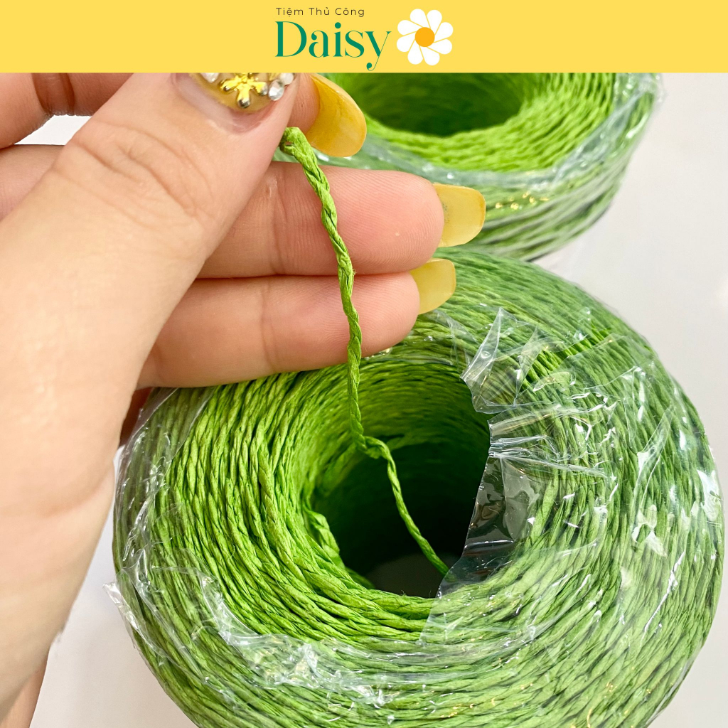 Sợi cọ raffia - sợi cói giấy móc túi mũ