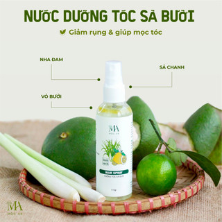 Tinh Chất Bưởi Kích Thích Mọc Tóc, Giảm Rụng và Dưỡng Tóc Chiết Xuất Sả, Bưởi Mộc An Dung Tích 100ml