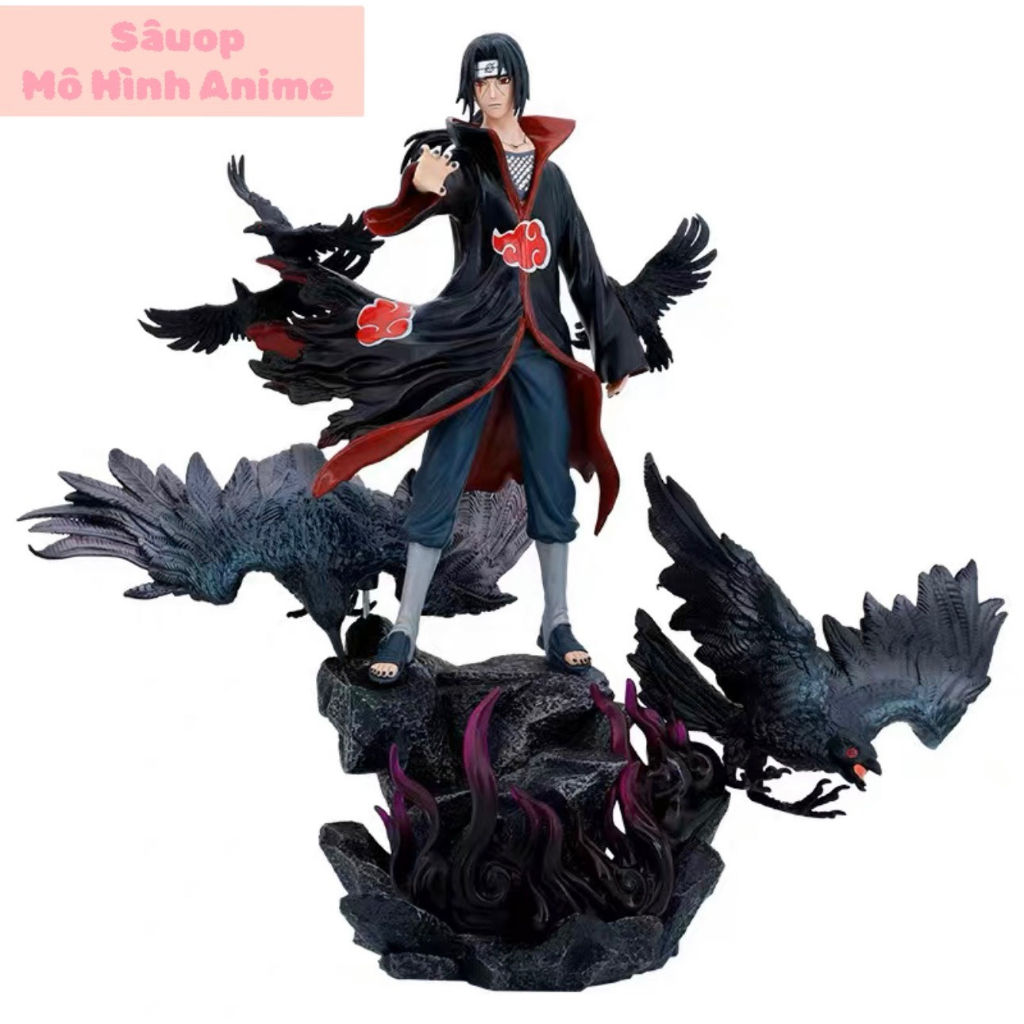 Mô hình Uchiha Amaterasu Itachi cùng quạ  2 đầu thay thế siêu thực