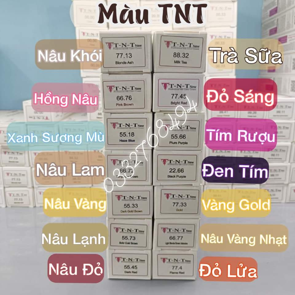 Thuốc Nhuộm Tóc TNT Nano (Giá Sỉ Không Kèm Oxy)