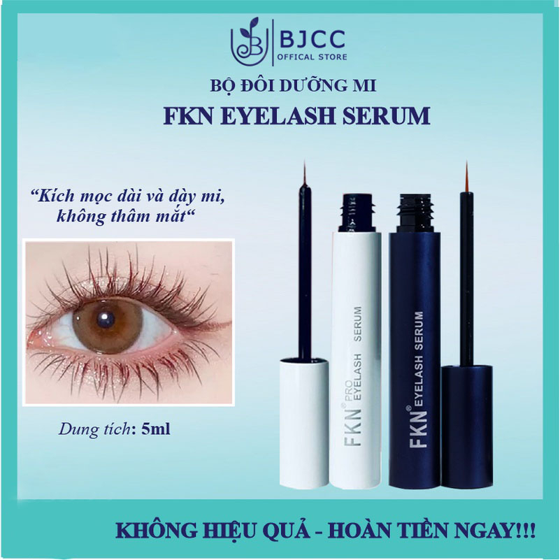 Combo serum dưỡng mi FKN Dưỡng mi toàn diện dài dày khỏe đẹp nhanh chóng an toàn - tặng 1 kẹp mi điện