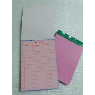 Combo 10 quyển sổ Order 2 liên 75x105mm (nhỏ A7)