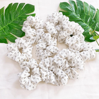 Dây cột tóc scrunchies handmade vải voan trắng mềm