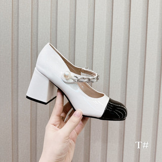 Giày miu quai ngọc gót 7cm