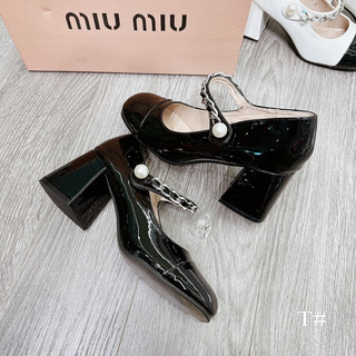 Giày miu quai ngọc gót 7cm
