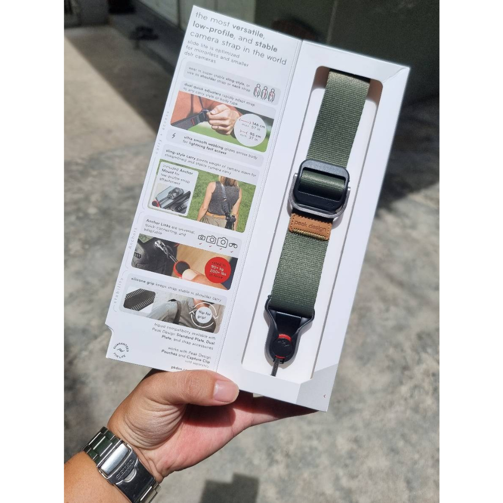 Dây máy ảnh Peak Design Slide Lite Sage , Hàng chính hãng