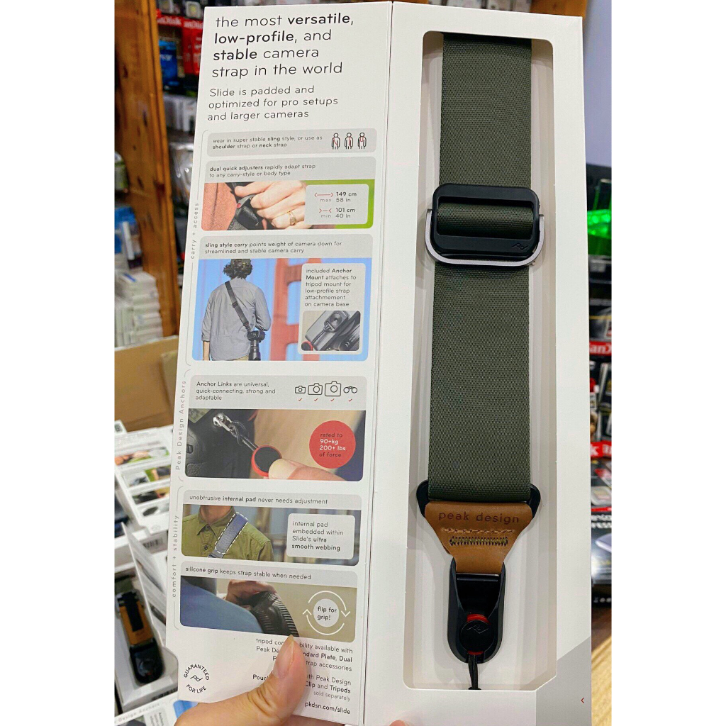 Dây máy ảnh Peak Design Slide Lite Sage , Hàng chính hãng
