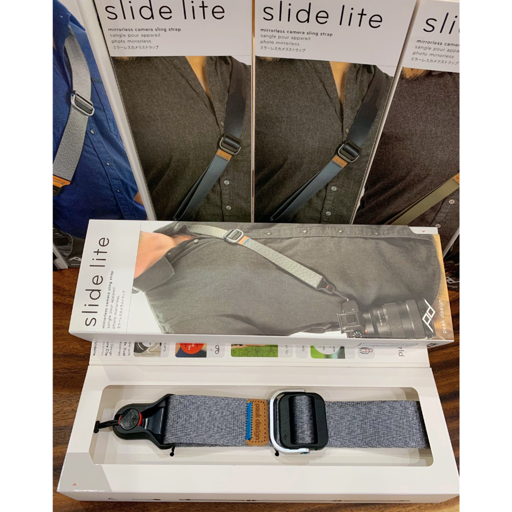 Dây máy ảnh PeakDeasign Slide Lite Ash, Bản trung