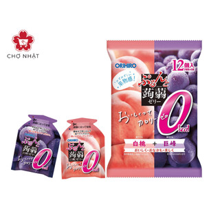 Thạch trái cây Orihiro Nhật Bản bổ sung vitamin vị nho & đào