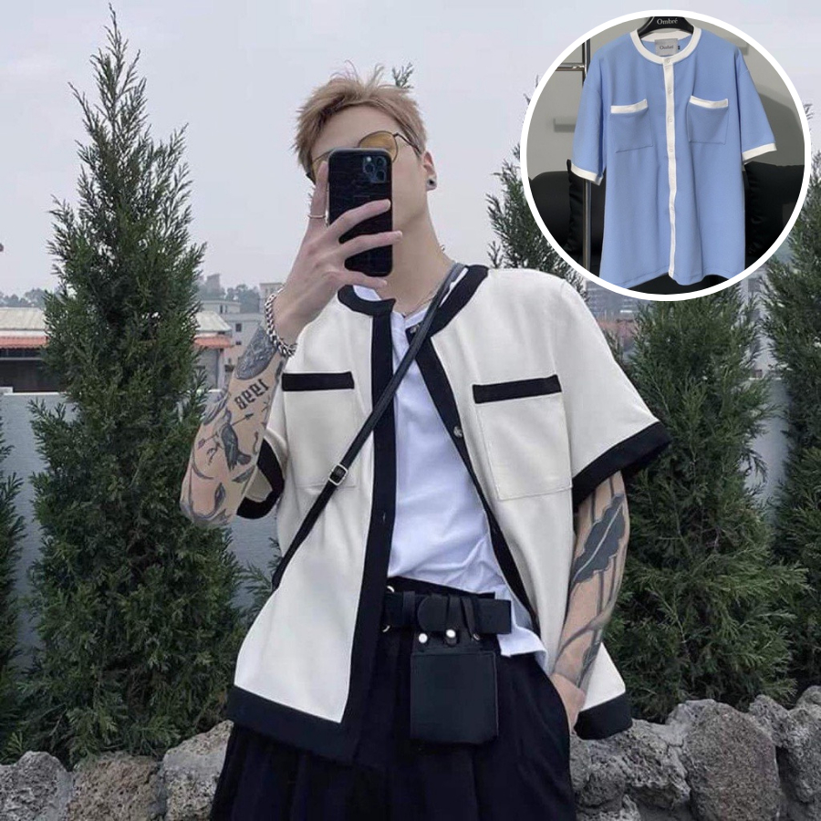 Áo Sơ Mi Ombré - Issac Shirt Cổ Tròn Unisex Nam/Nữ [CHÍNH HÃNG]