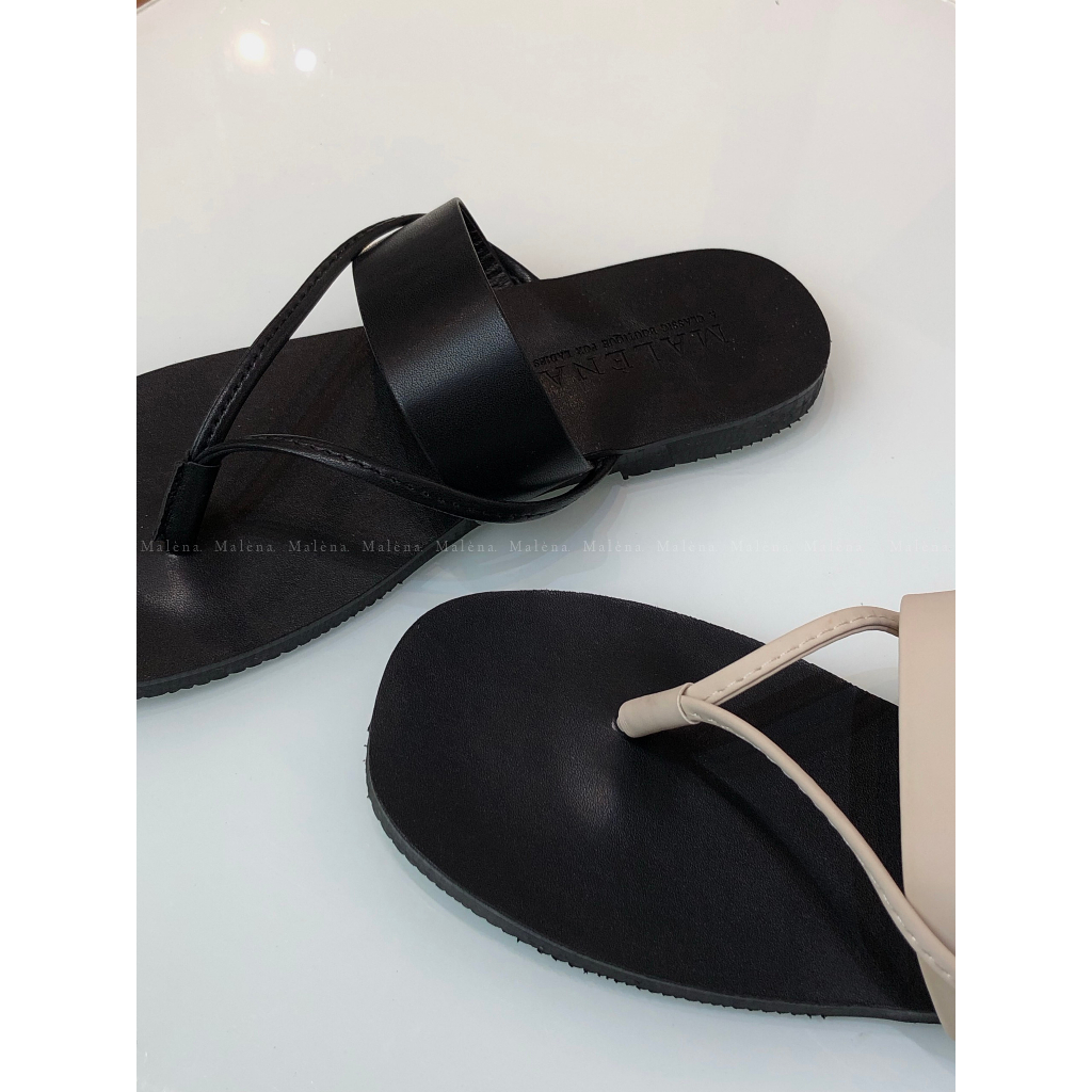 Dép nữ MALENA thiết kế xỏ ngón kèm quai ngang phong cách mùa hè thanh lịch, sang trọng