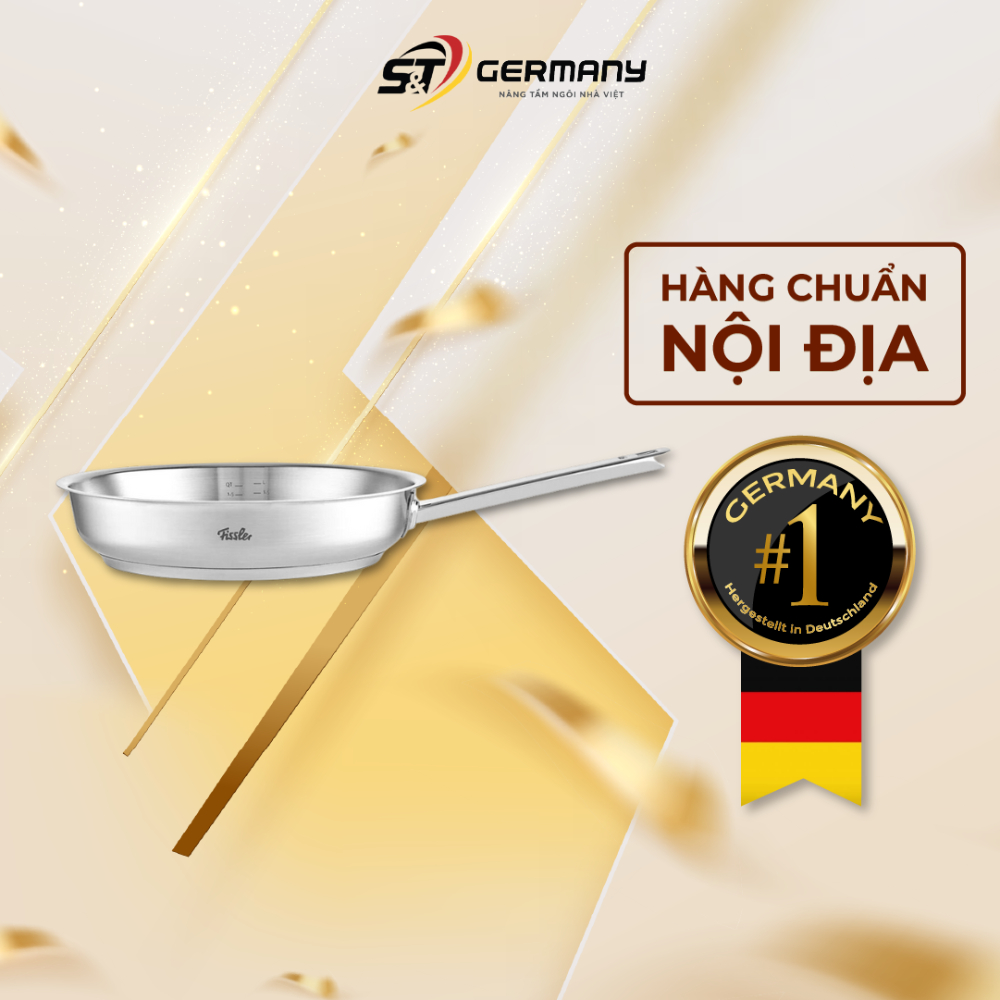 Chảo Fissler Profi Original Collection 24cm 28cm đáy Cookstar, chảo inox chiên xào đáy từ Made In Germany GermanySnT