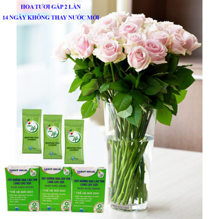 Thuốc cắm hoa lâu tàn nhập khẩu Israel (30 gói dạng bột) giúp hoa cắt cành tươi lâu gấp 2 lần