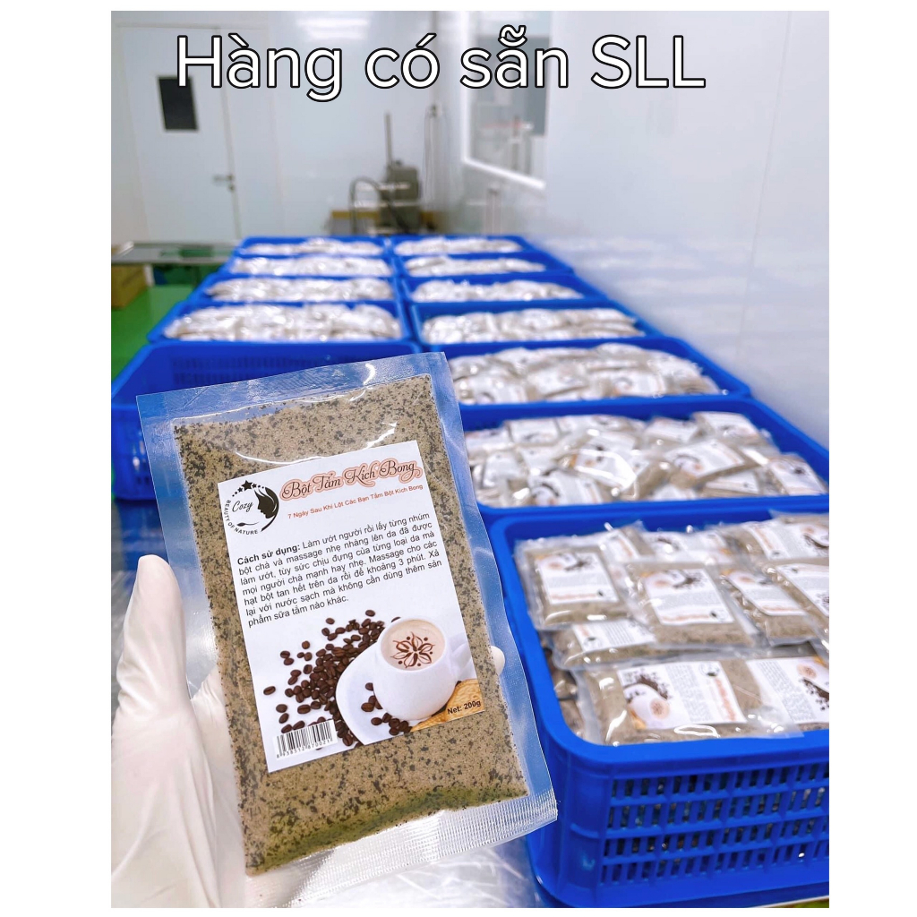 Bột kích bong da non lần 2 sau lột - muối tẩy da chết cà phê - có kích trắng