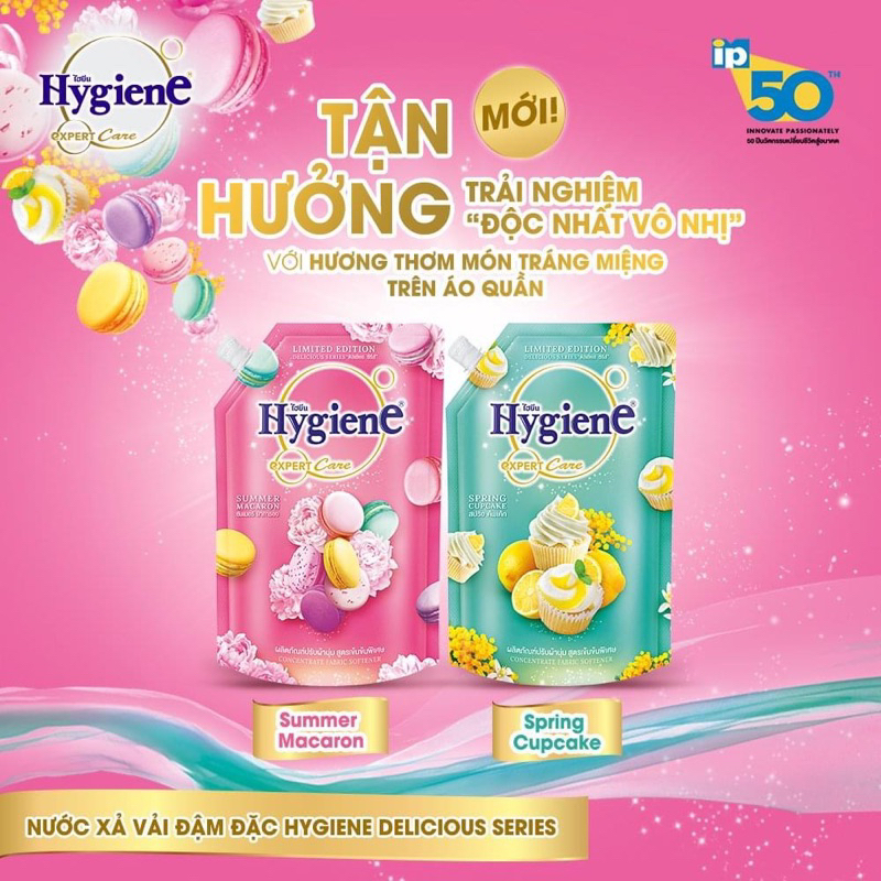 NEW 2022 Nước xả vải Hygiene Thái Lan đậm đặc hương thơm 4 mùa (Túi) 1150ml NPP Mộc Trà