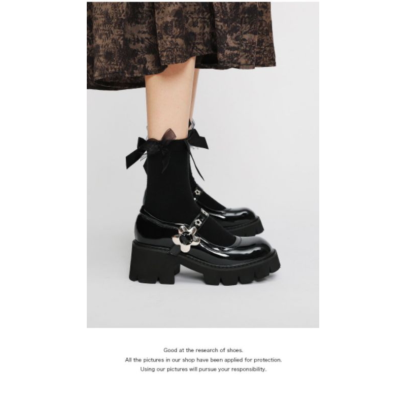 Flora Platform Maryjane - giày da bò nữ