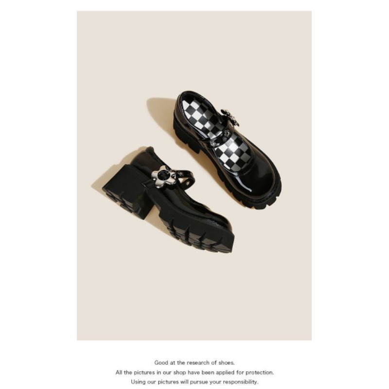 Flora Platform Maryjane - giày da bò nữ