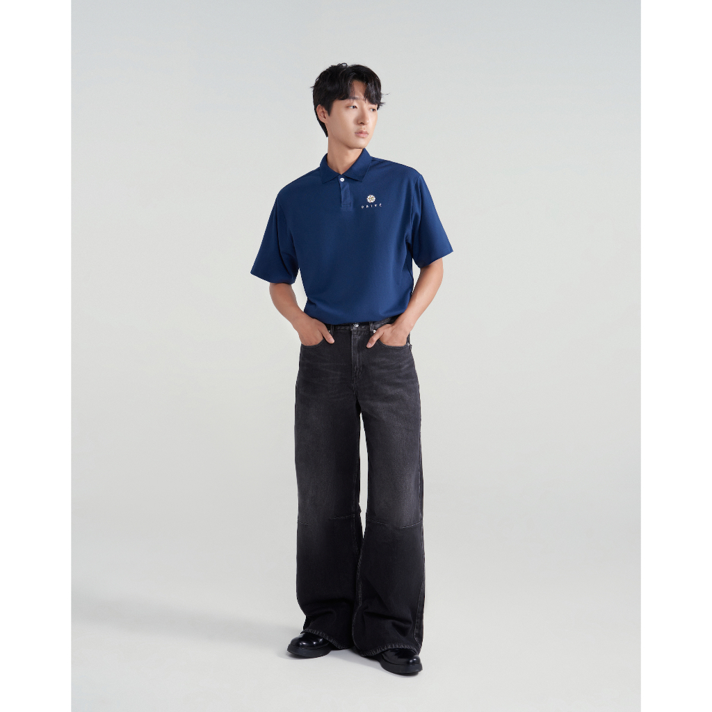 DVRK - Áo Polo Tay Ngắn Thêu Logo Màu Xanh Navy Privé Neo Gardenia LA GALERIE-DVRK-23SS