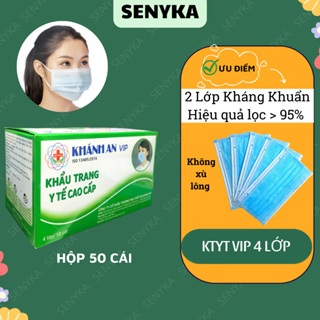 Khẩu trang y tế 4 lớp kháng khuẩn hộp 50 cái Khánh An_KAKTL1
