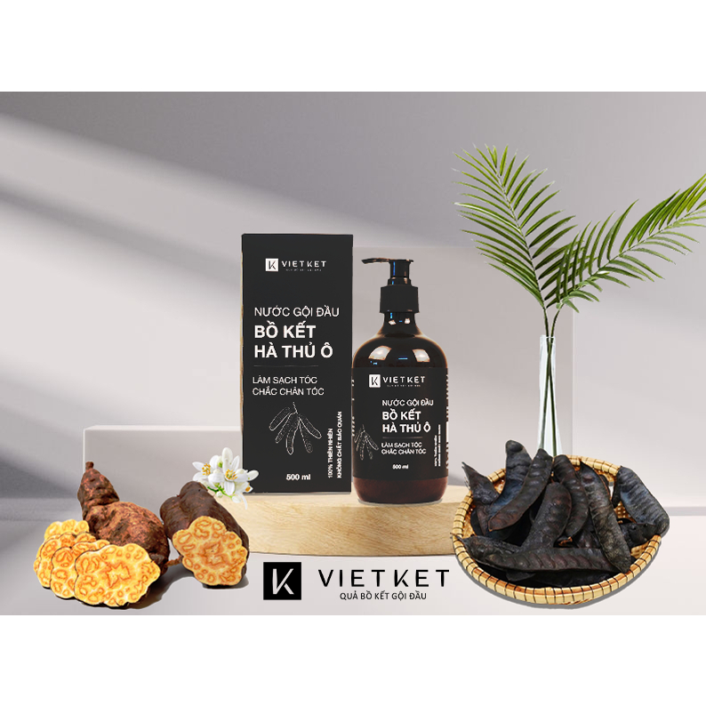 NƯỚC GỘI ĐẦU BỒ KẾT HÀ THỦ Ô VIETKET - GIÚP MÁI TÓC MỀM MƯỢT VÀ SẠCH KHỎE HƠN