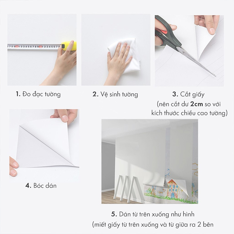 Giấy dán tường một màu Decal Dán Tường Màu 10m Trơn có Keo Sẵn Thời Thượng Trơn Nhám nhiều màu keo sẵn chống nước tốt