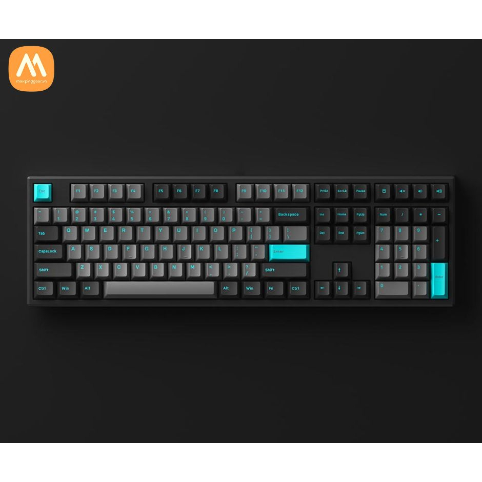 Bàn phím cơ MonsGeek MG108 Black & Cyan