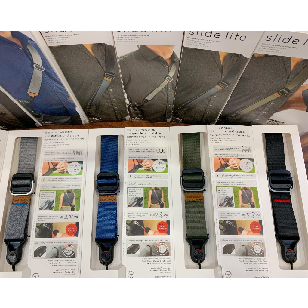 Dây máy ảnh PeakDeasign Slide Lite Black, Bản Trung