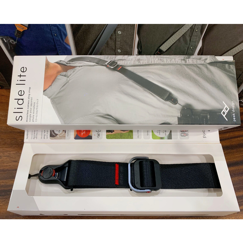 Dây máy ảnh PeakDeasign Slide Lite Black, Bản Trung