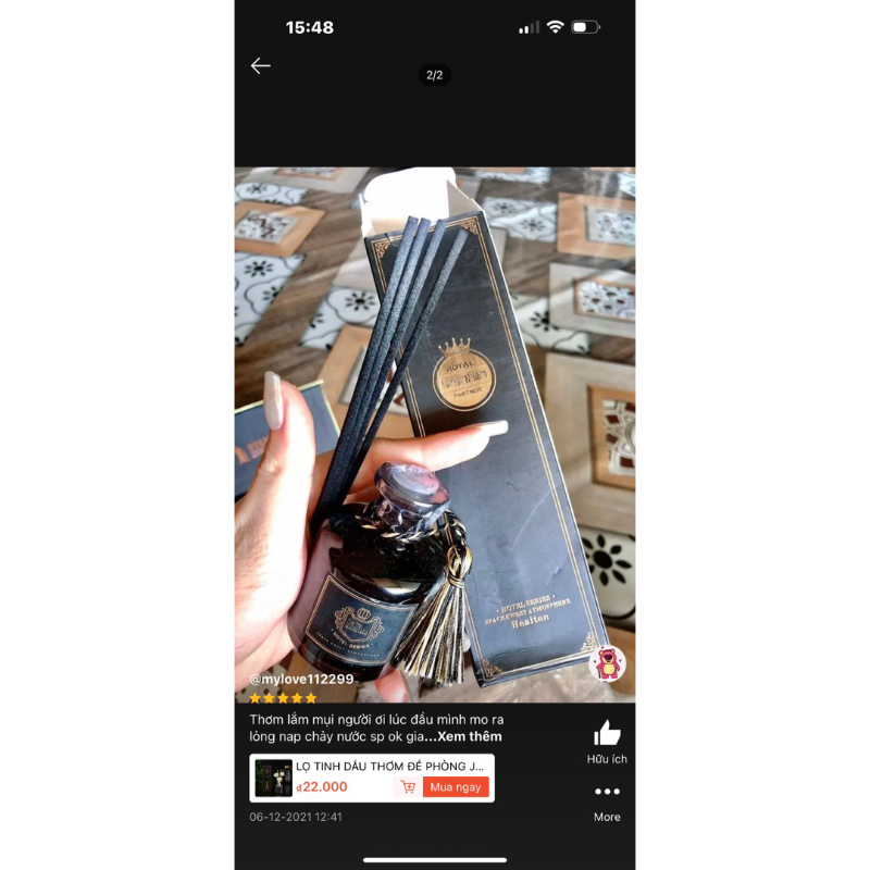 LỌ TINH DẦU THƠM ĐỂ PHÒNG 50ml