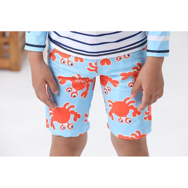 8-30kg Đồ bơi rời tay dài có kèm nón cho bé trai