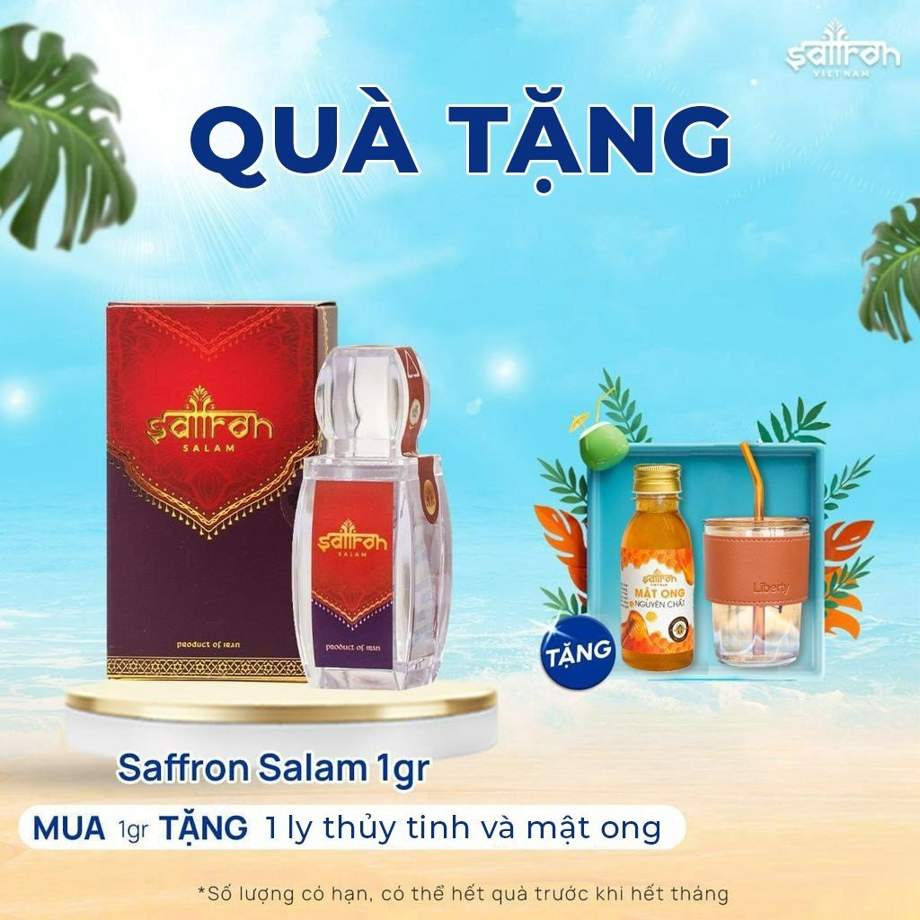 Nhuỵ hoa nghệ tây saffron salam 1Gram/hộp tăng mât ong saffron 50ml