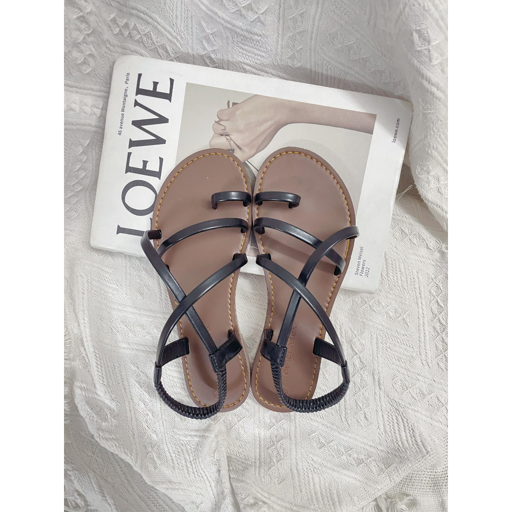 Dép Birken Sandal nữ xỏ ngón quai mảnh hậu thun Detaunisex thời trang đi biển -  SX05