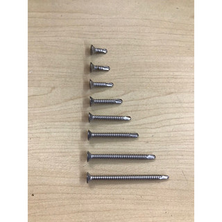 Vít tự khoan đuôi cá đầu bằng - col inox 410