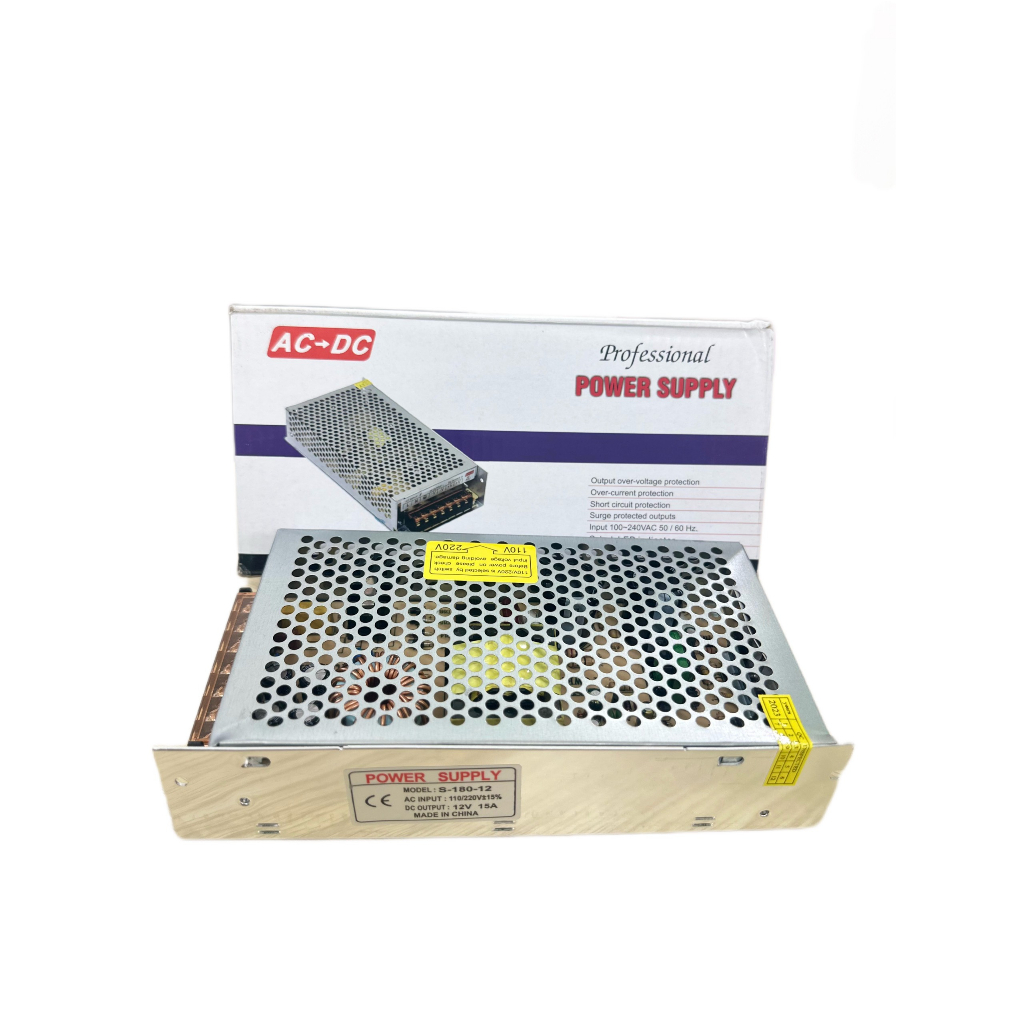 Nguồn Tổ Ong 12v-15a s-180-12 Dùng Cho Đèn Led Camera Giám Sát