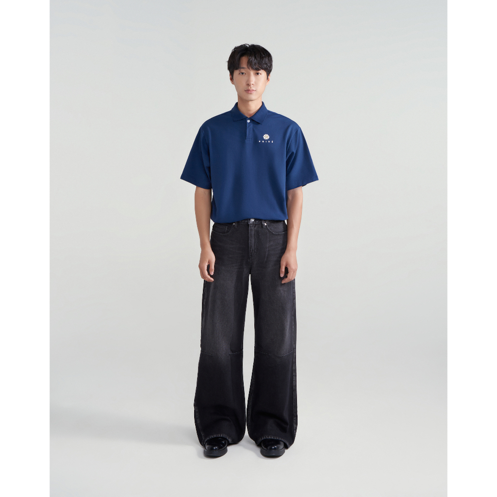 DVRK - Áo Polo Tay Ngắn Thêu Logo Màu Xanh Navy Privé Neo Gardenia LA GALERIE-DVRK-23SS