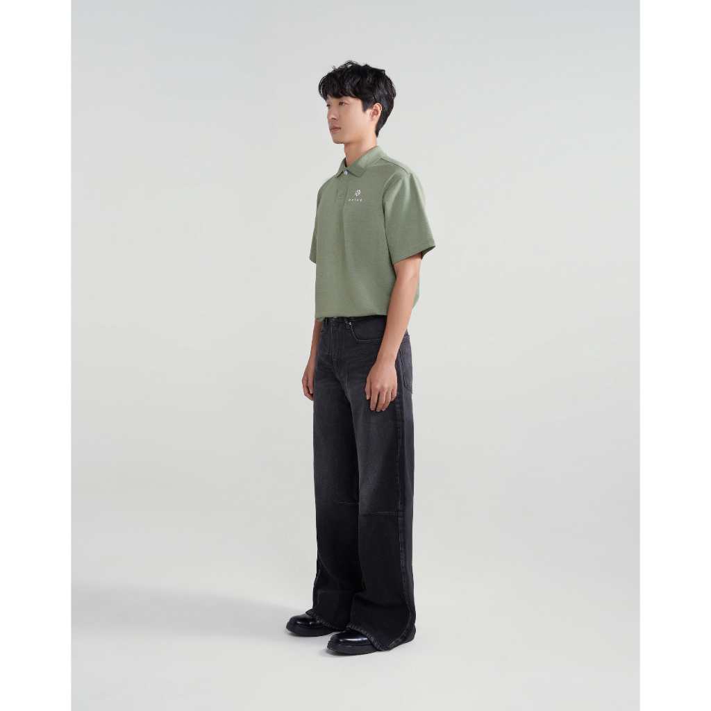 DVRK - Áo Polo Tay Ngắn Thêu Logo Màu Xanh Lá Deep Green Privé Neo Gardenia LA GALERIE-DVRK-23SS