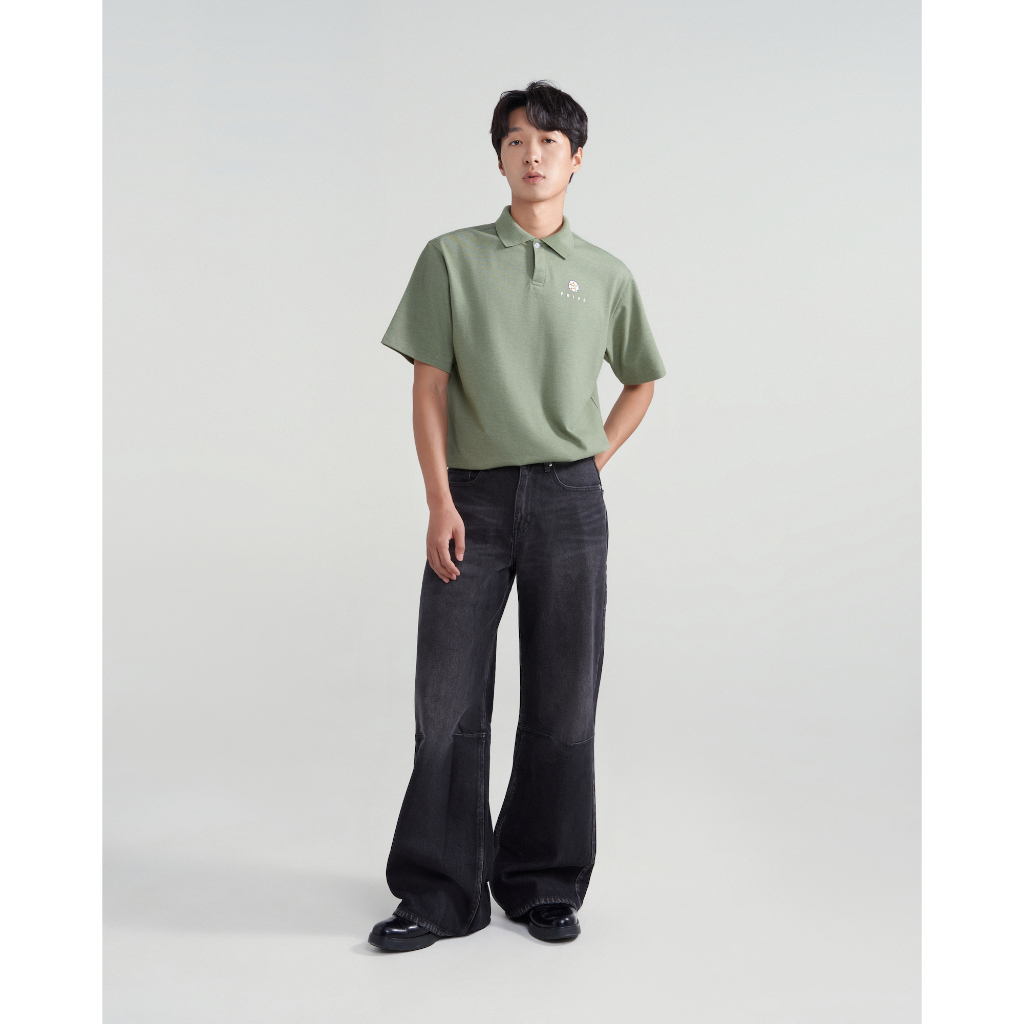 DVRK - Áo Polo Tay Ngắn Thêu Logo Màu Xanh Lá Deep Green Privé Neo Gardenia LA GALERIE-DVRK-23SS