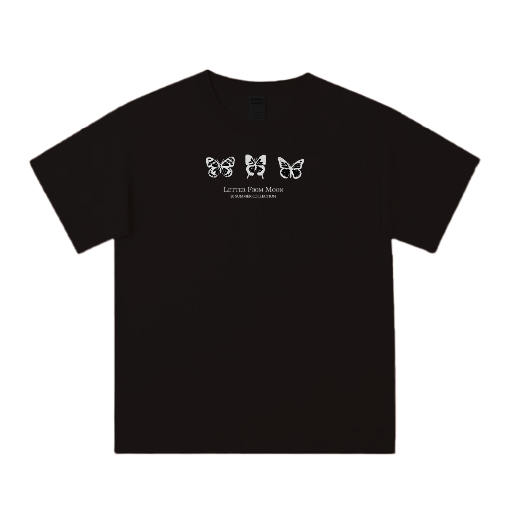 Áo Thun Babytee Butterflysystem form fit Jennie màu trắng chất vải Cotton 2 chiều 100% PLEASURE BRAND