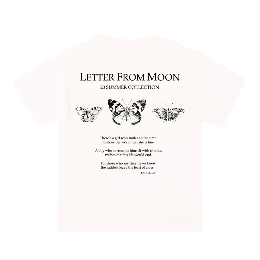 Áo Thun Babytee Butterflysystem form fit Jennie màu trắng chất vải Cotton 2 chiều 100% PLEASURE BRAND