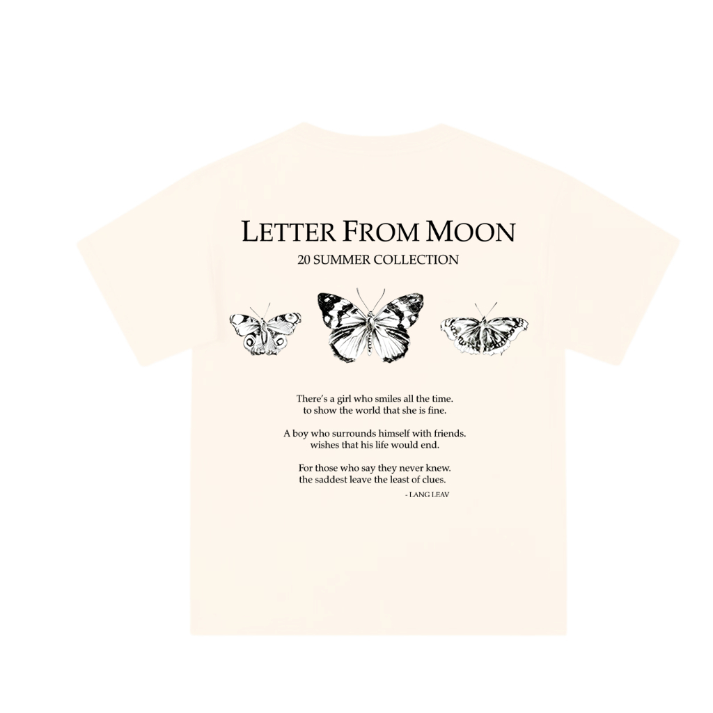 Áo Thun Babytee Butterflysystem form fit Jennie màu trắng chất vải Cotton 2 chiều 100% PLEASURE BRAND