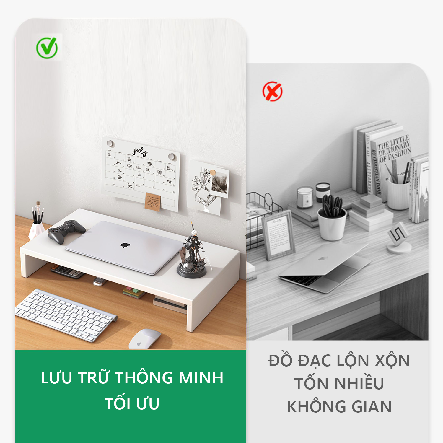 Kệ sách để bàn, Kệ để màn hình máy tính  - GA27