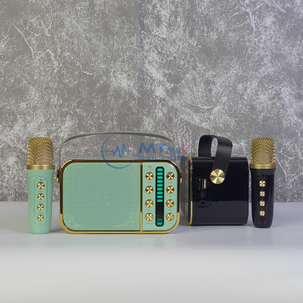 Loa Kèm Mic Karaoke  YS108 Bluetooth  Bass Êm Công Suất 15W Kèm 1 Micro Nhỏ Gọn Và Xinh Xắn
