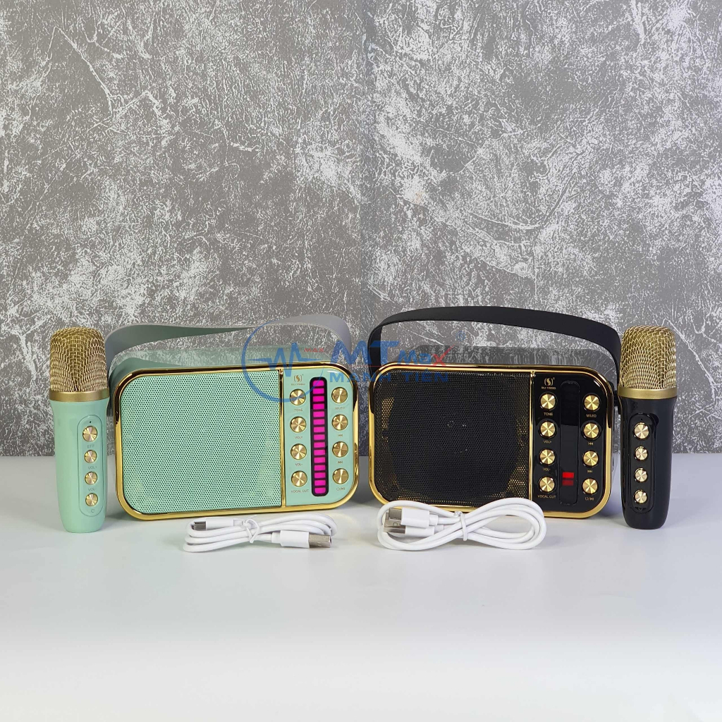 Loa Kèm Mic Karaoke  YS108 Bluetooth  Bass Êm Công Suất 15W Kèm 1 Micro Nhỏ Gọn Và Xinh Xắn