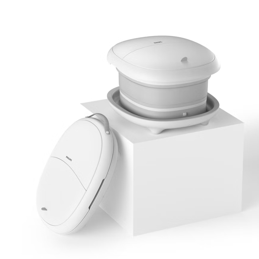 Bồn sục ngâm chân massage gấp gọn Philips PPM3101F 10 lít - Hàng Chính Hãng