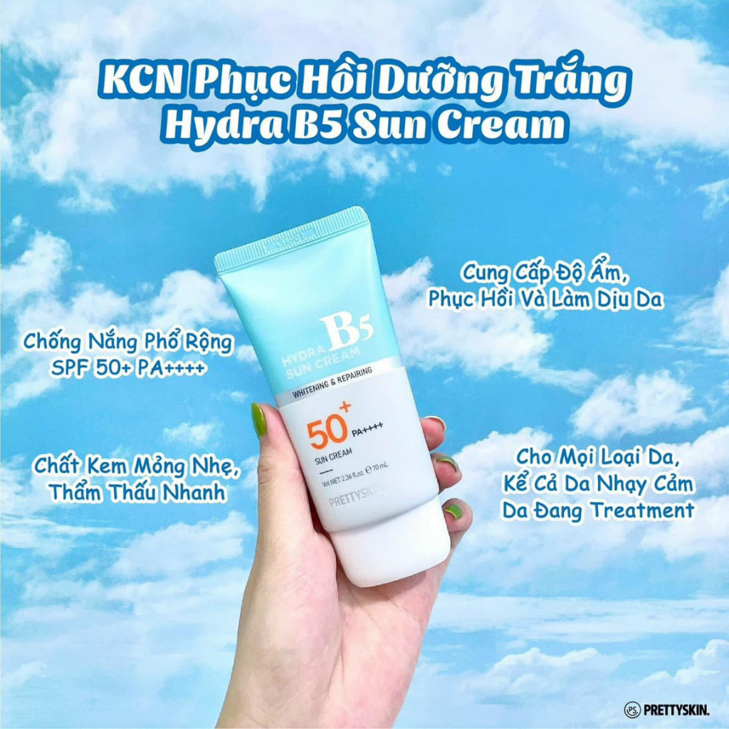 Kem Chống Nắng PrettySkin Hydra B5 Sun Cream SPF 50+/PA+++ (70ml)