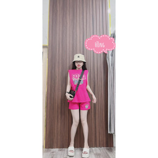 Set đồ nữ tanktop thể thao in chữ Very Good 🌸 Set 3 món áo tanktop quần short đùi - Y Hình