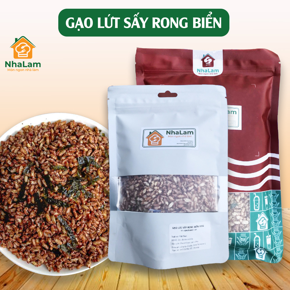 Gạo Lứt Rong Biển Sấy Giòn Thơm Ngon Ăn Kiêng Giảm Cân NHALAM FOOD