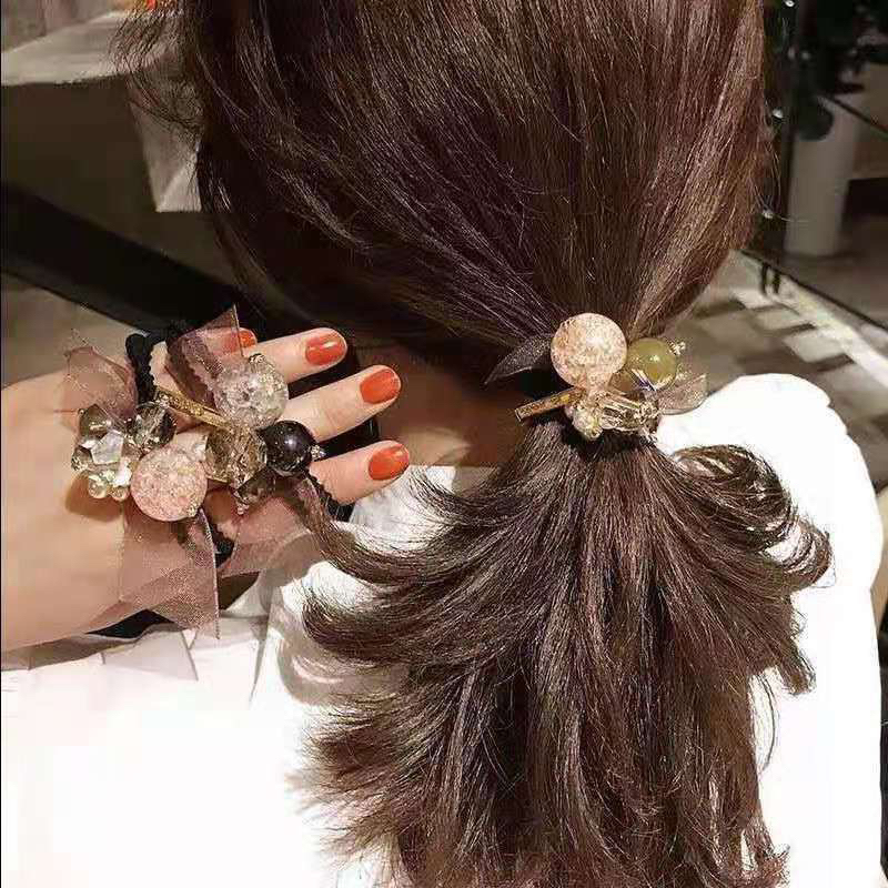 Dây Cột Tóc Đính Đá Pha Lê Dành Cho Nữ.