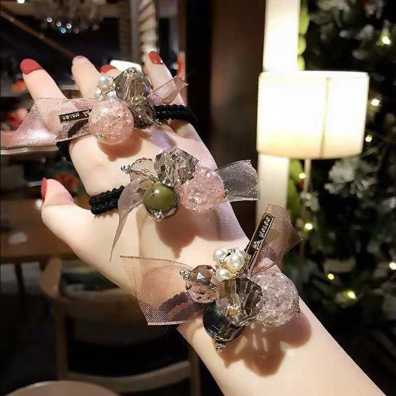 Dây Cột Tóc Đính Đá Pha Lê Dành Cho Nữ.